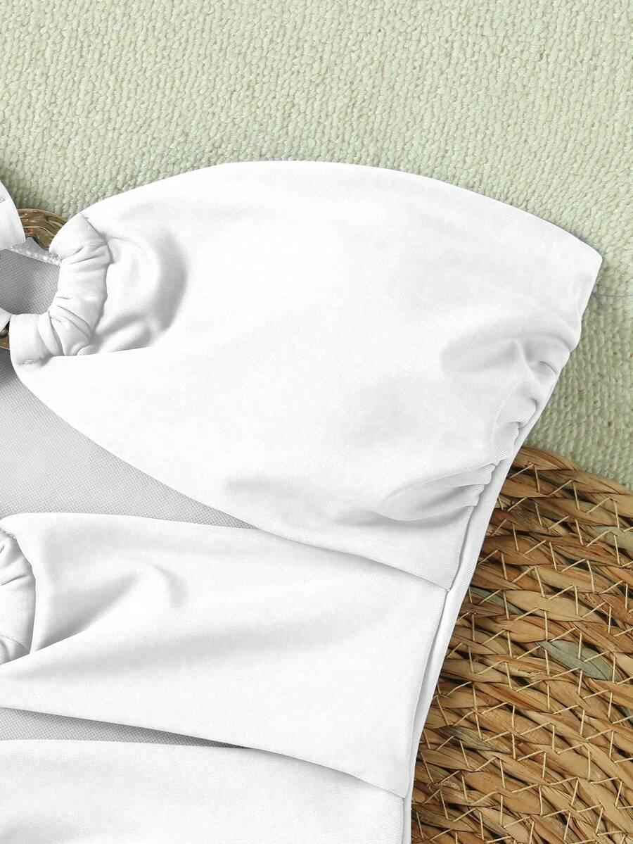 SHEIN JEDNOCZĘŚCIOWY STRÓJ KĄPIELOWY SPÓDNICA KOMPLET S09__L