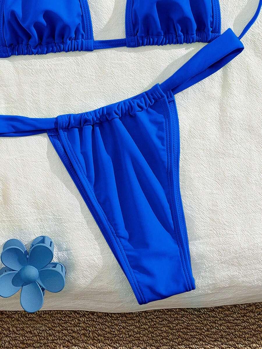 SHEIN NIEBIESKI DWUCZĘŚCIOWY STRÓJ KĄPIELOWY S09__S