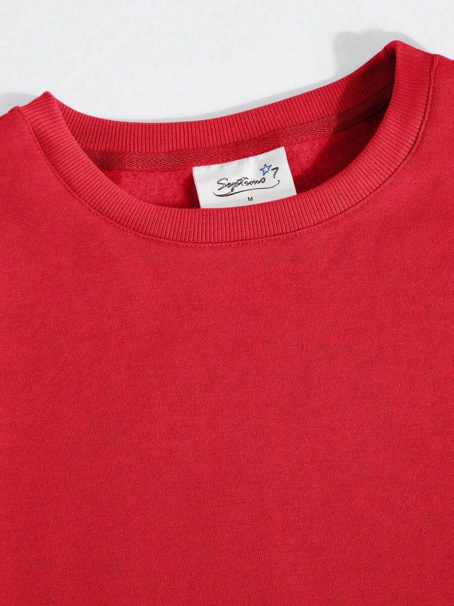 SHEIN CZERWONA BLUZA OKRĄGŁY DEKOLT