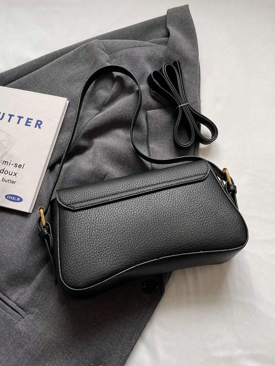 SHEIN CZARNA TOREBKA IMITACJA SKÓRY S07__14X25