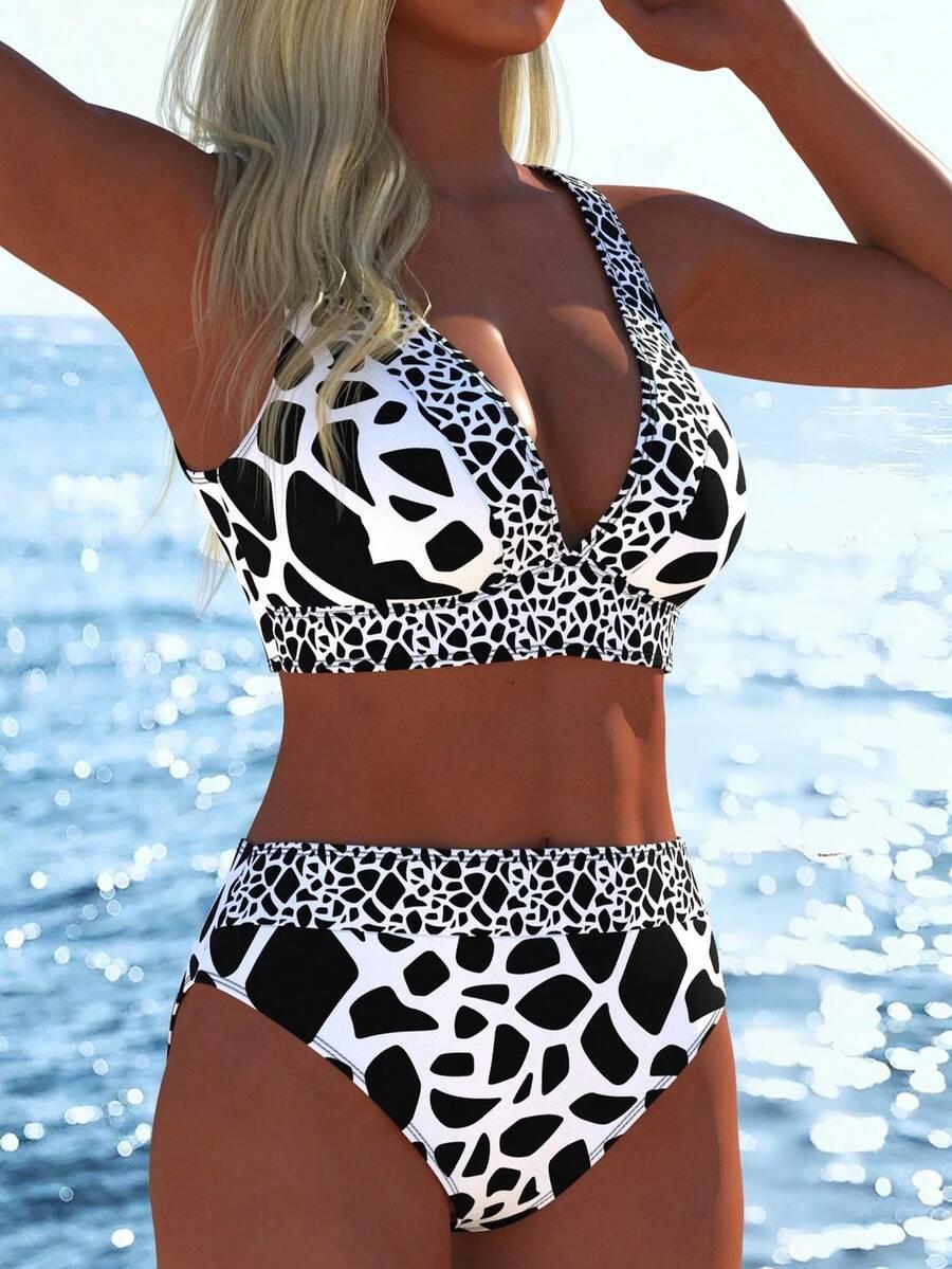 SHEIN DWUCZĘŚCIOWY STRÓJ KĄPIELOWY WZÓR S09__XL