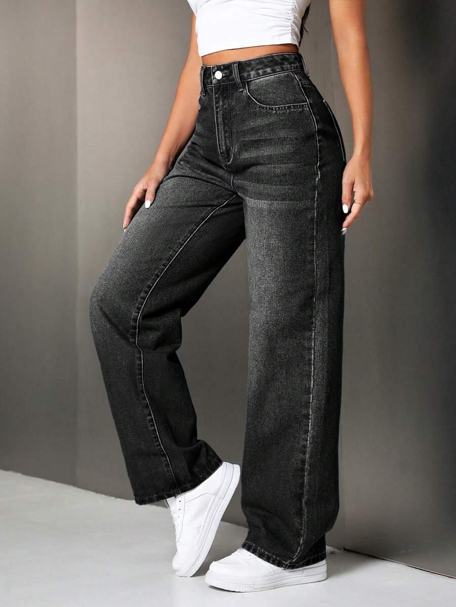 SHEIN PROSTE SPODNIE JEANS PK01__M