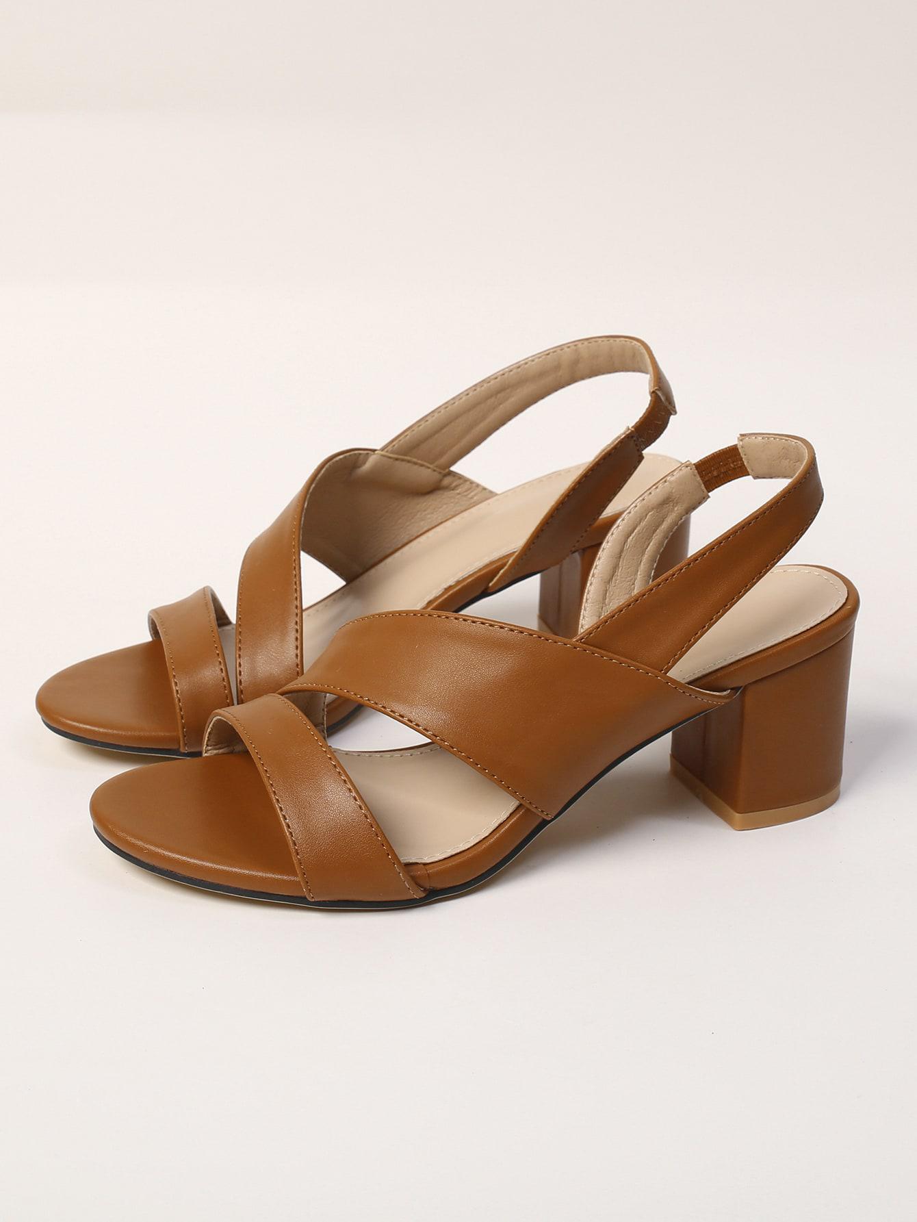 SHEIN BRĄZOWE SANDAŁY OBCAS S06__38