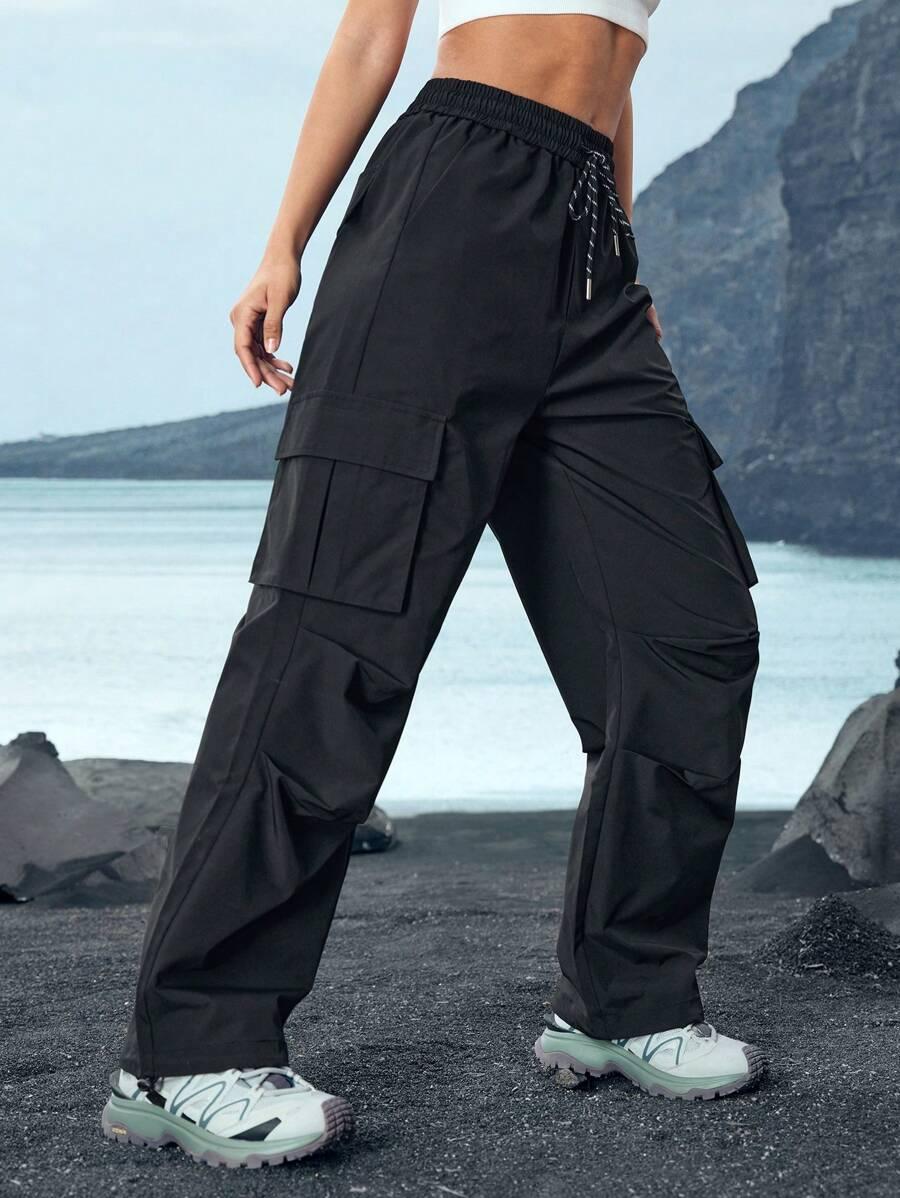 SHEIN CZARNE SPODNIE CARGO S06__S