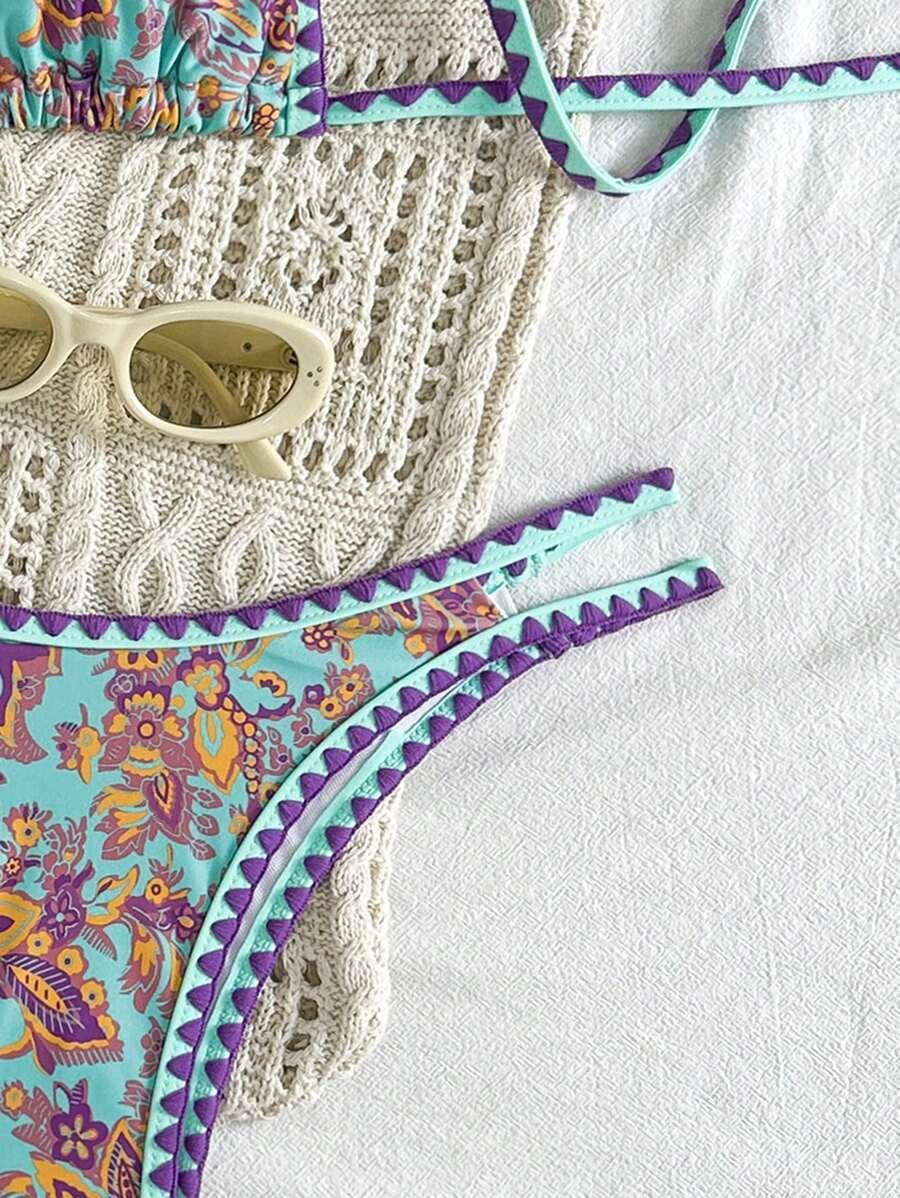 SHEIN KOLOROWY STRÓJ KĄPIELOWY S09__S