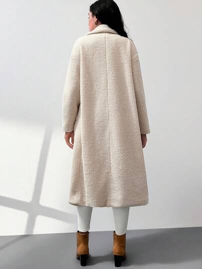 SHEIN CIĄŻOWY PŁASZCZ MIŚ W01__M