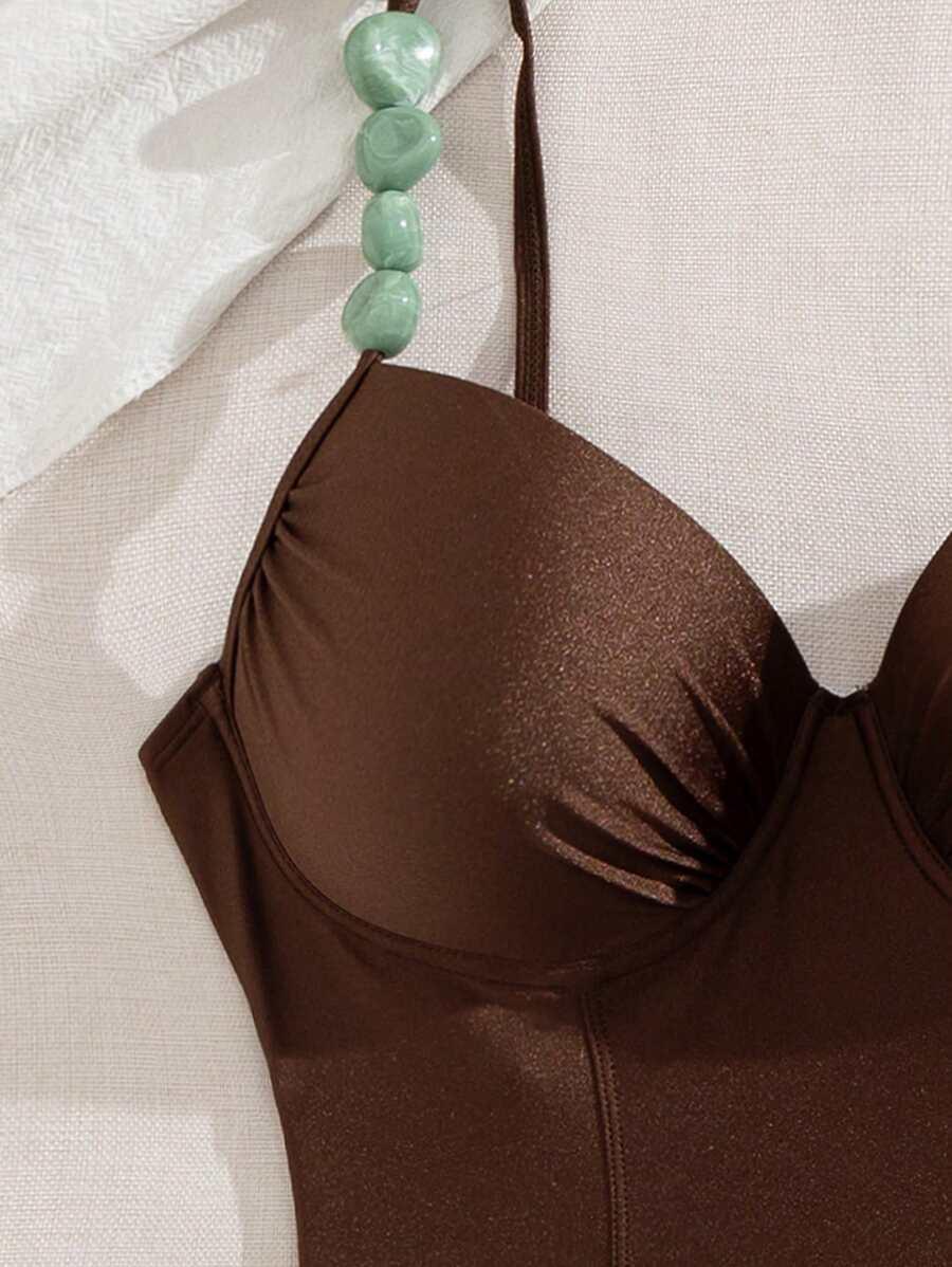 SWIM CHICCIA BRĄZOWY JEDNOCZĘŚCIOWY STRÓJ KĄPIELOWY S09__M