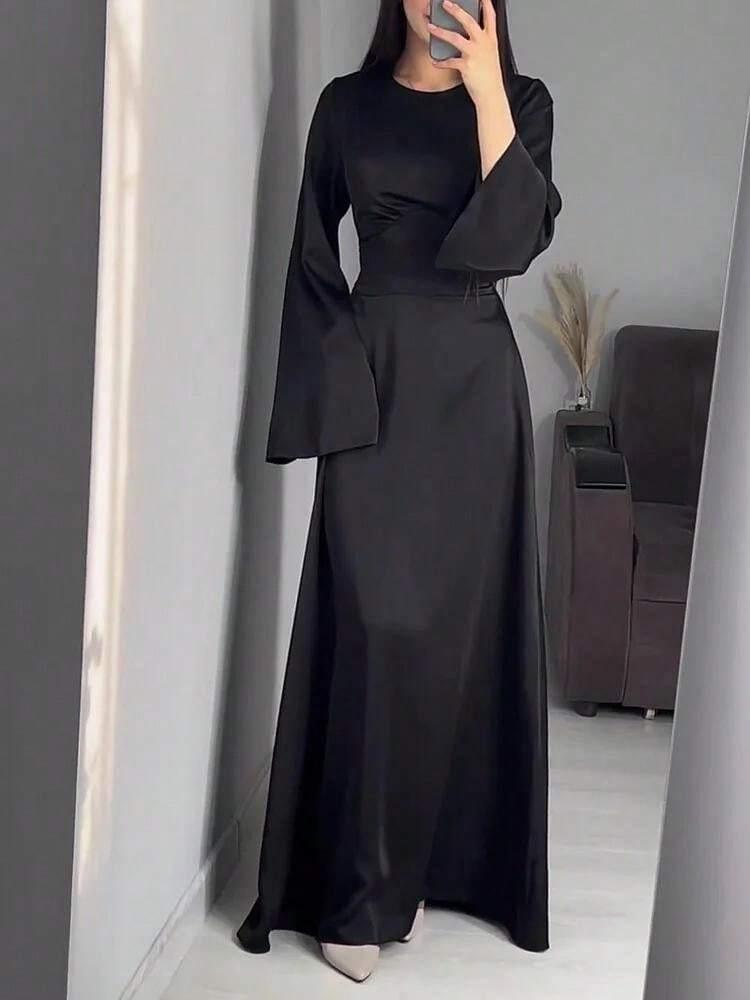 SHEIN SATYNOWA MAXI SUKIENKA