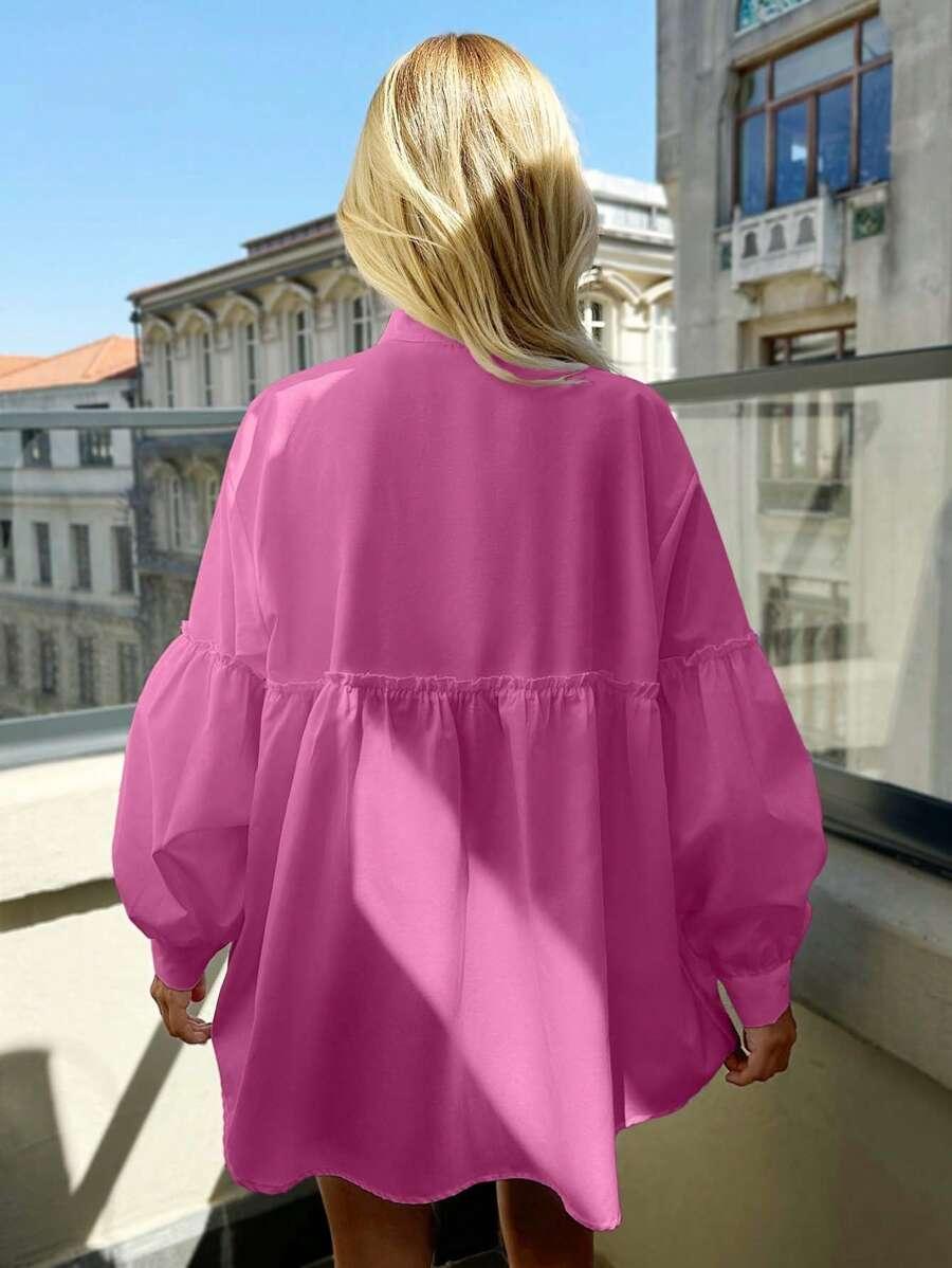 SHEIN RÓŻOWA KOSZULA ZDOBIENIA S06__M