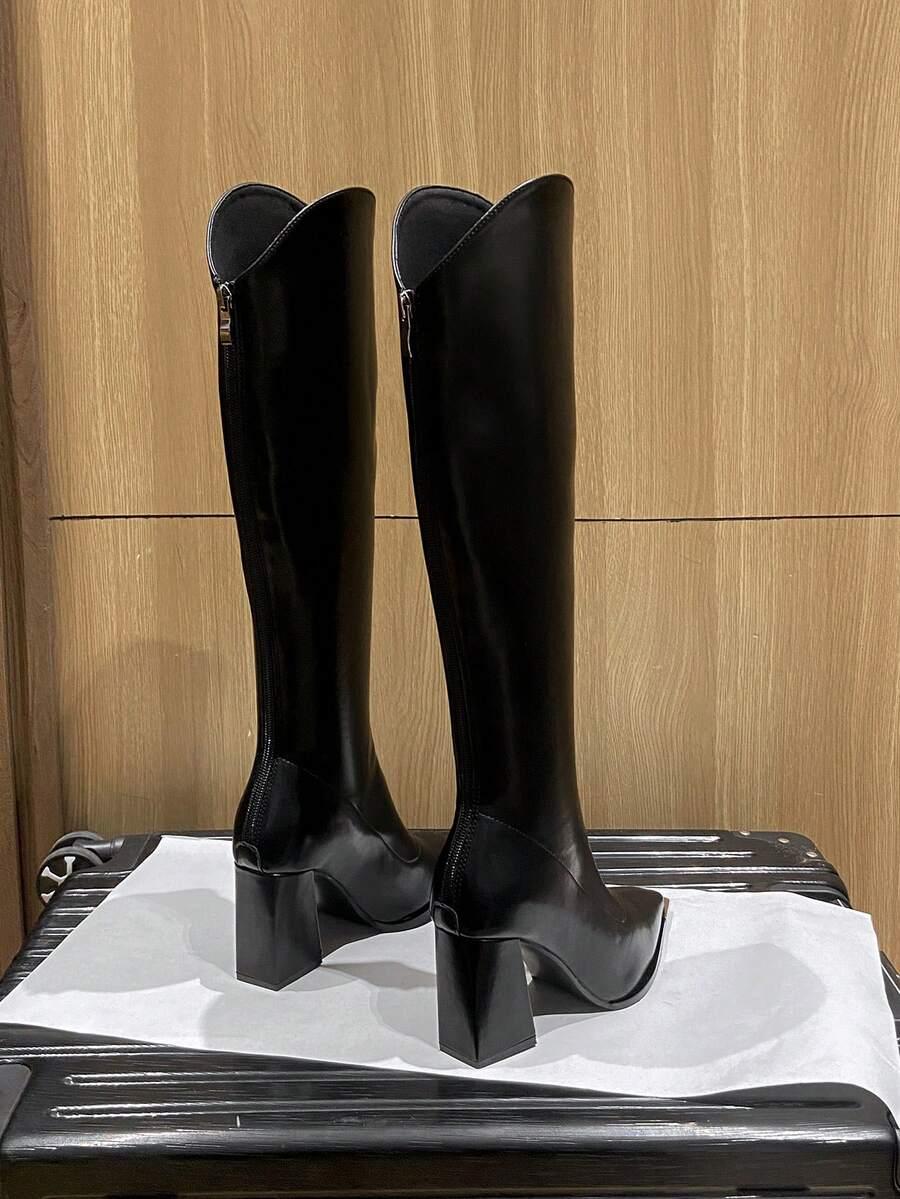 SHEIN CZARNE KOZAKI IMITACJA SKÓRY W01__36,5