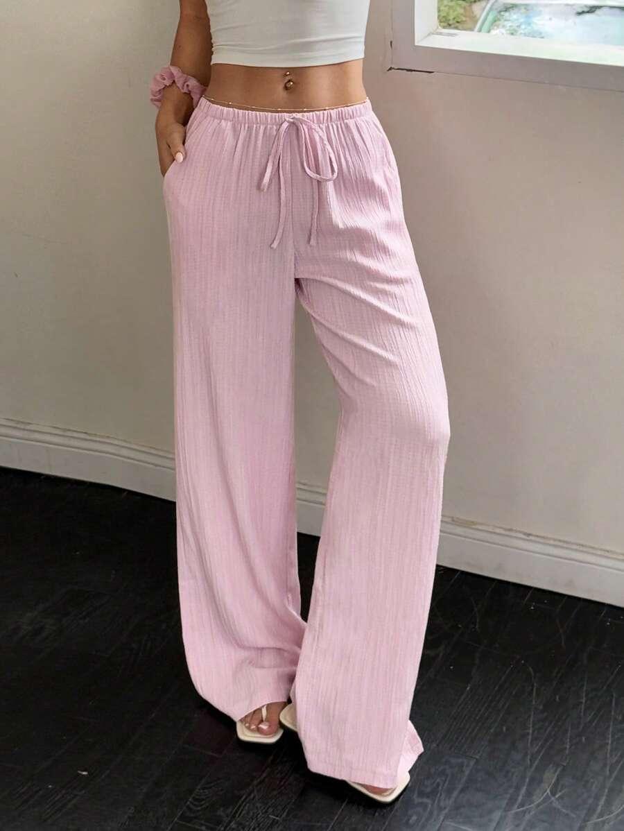 SHEIN RÓŻOWE SPODNIE CASUAL S06__S