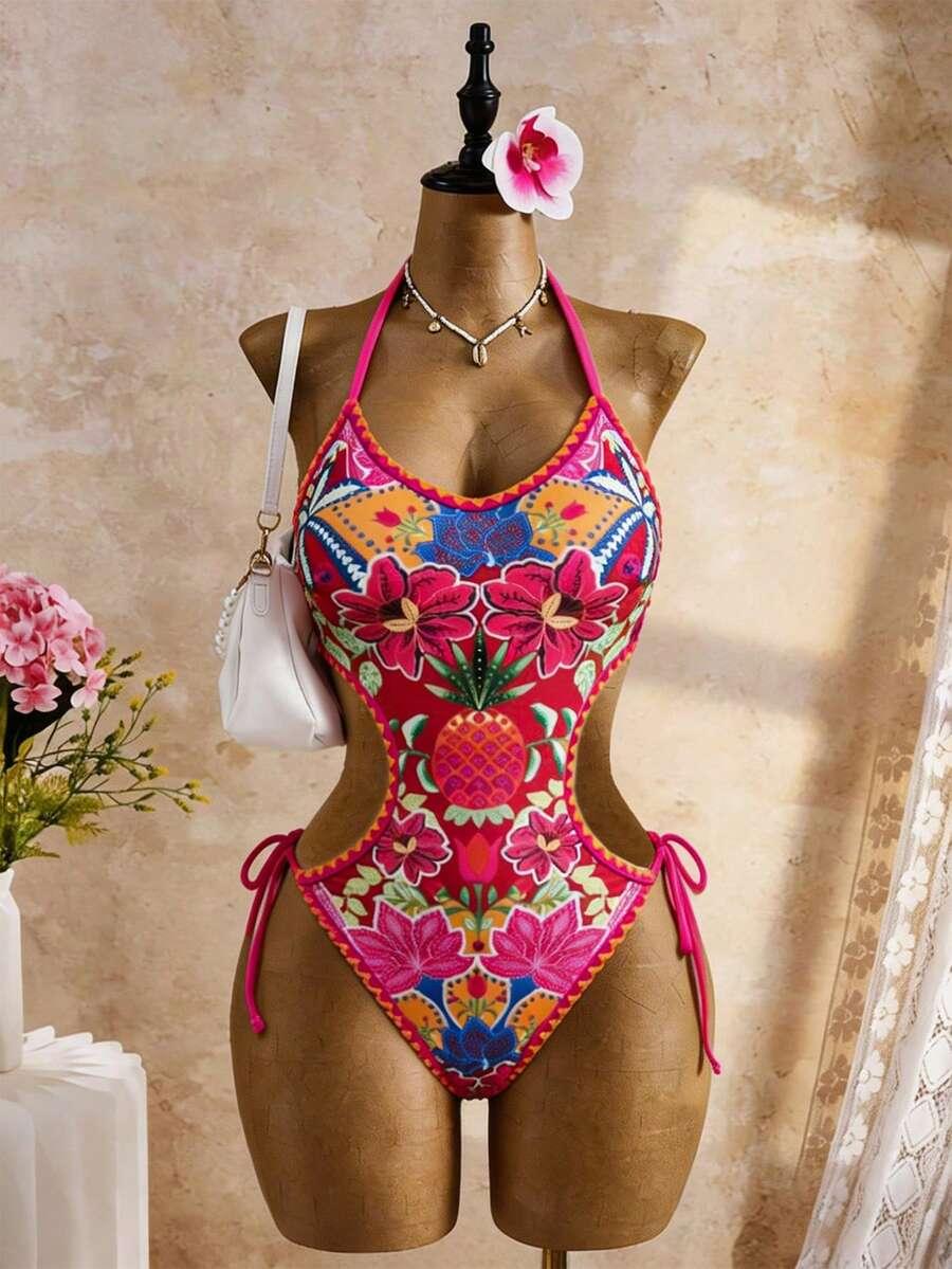 SHEIN JEDNOCZĘŚCIOWY STRÓJ KĄPIELOWY S09__S