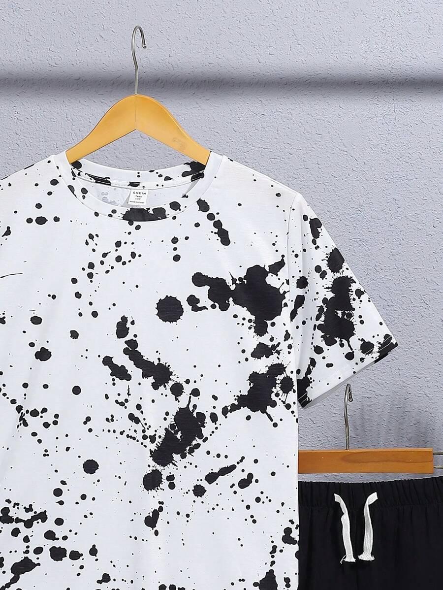 SHEIN KOMPLET T-SHIRT SPODENKI S06__164-170