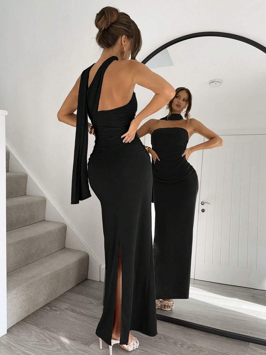 SHEIN CZARNA SUKIENKA TUBA SZAL S06__XS