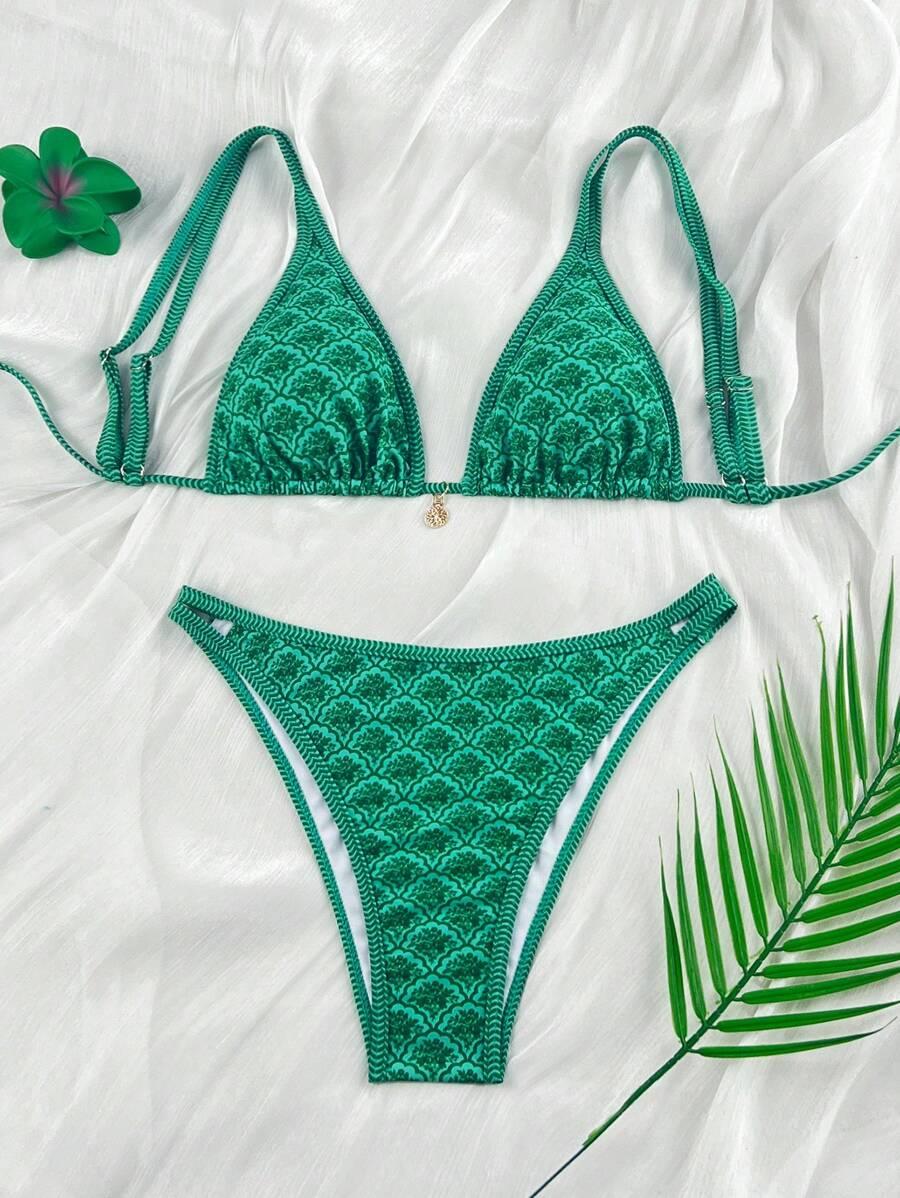 SHEIN DWUCZĘŚCIOWY STRÓJ KĄPIELOWY WZÓR S09__M