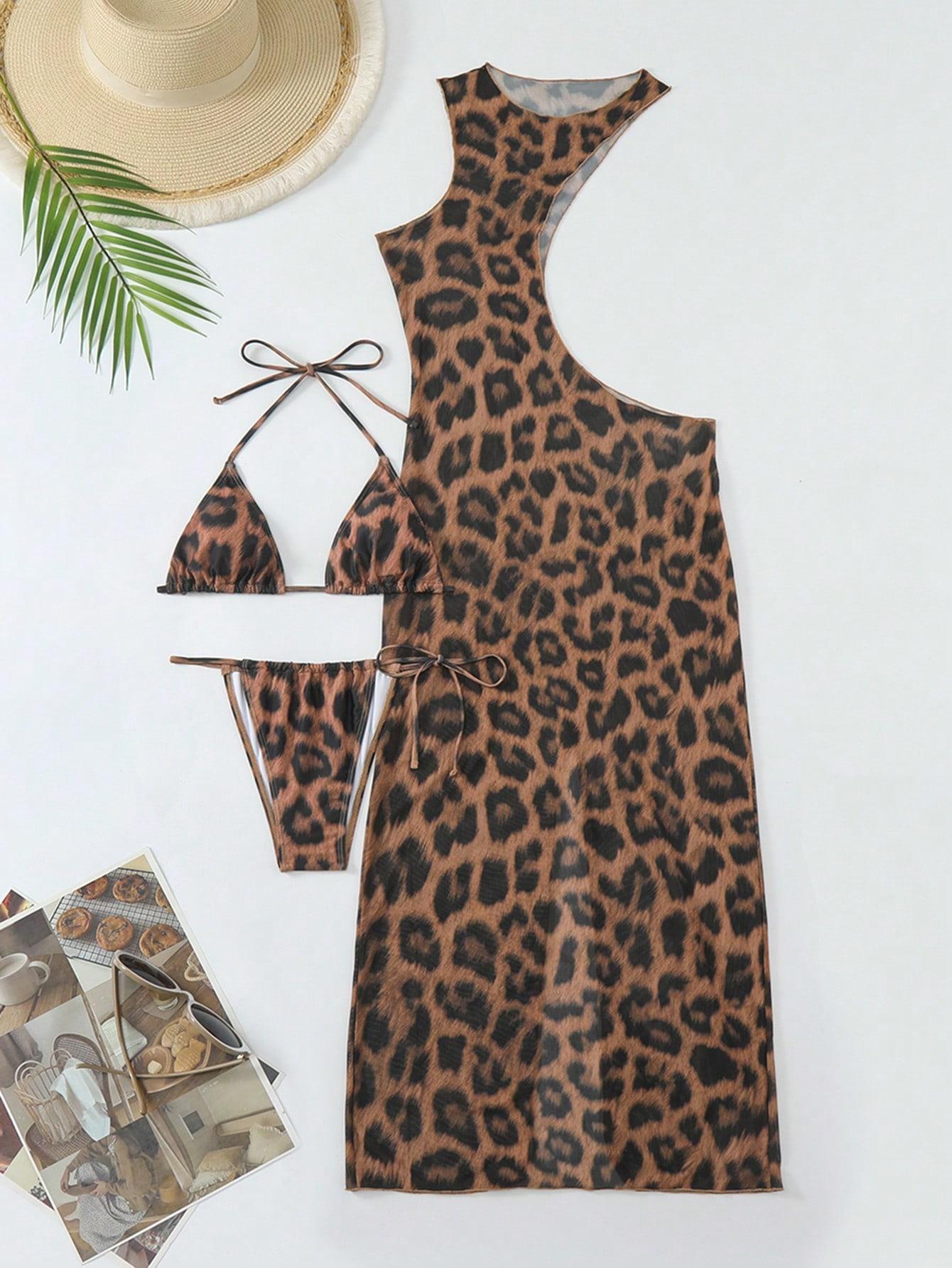 SHEIN DWUCZĘŚCIOWY STRÓJ KĄPIELOWY NARZUTKA KOMPLET S09__L
