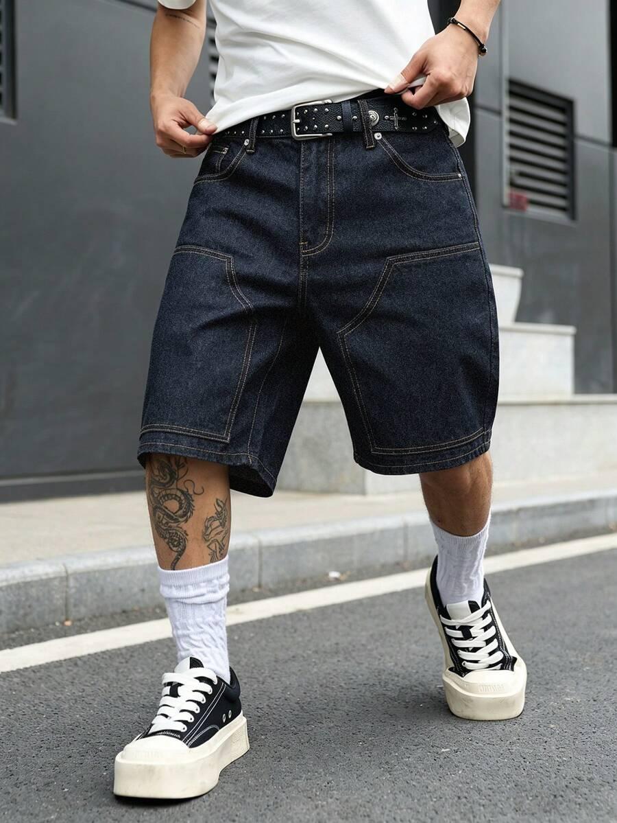 MANFINITY NIEBIESKIE SPODENKI JEANS S06__S
