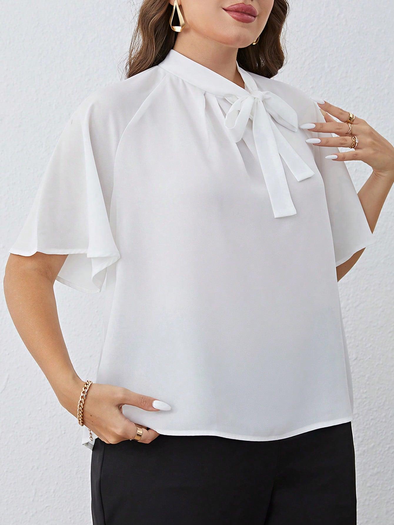 SHEIN BIAŁA BLUZKA KOKARDA S06__46