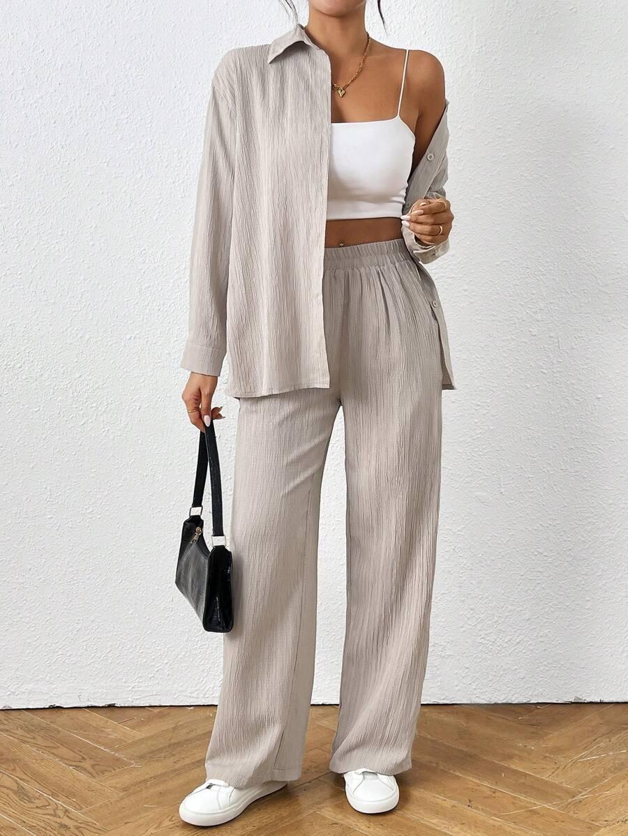 SHEIN SZARE SPODNIE CASUAL S06__L