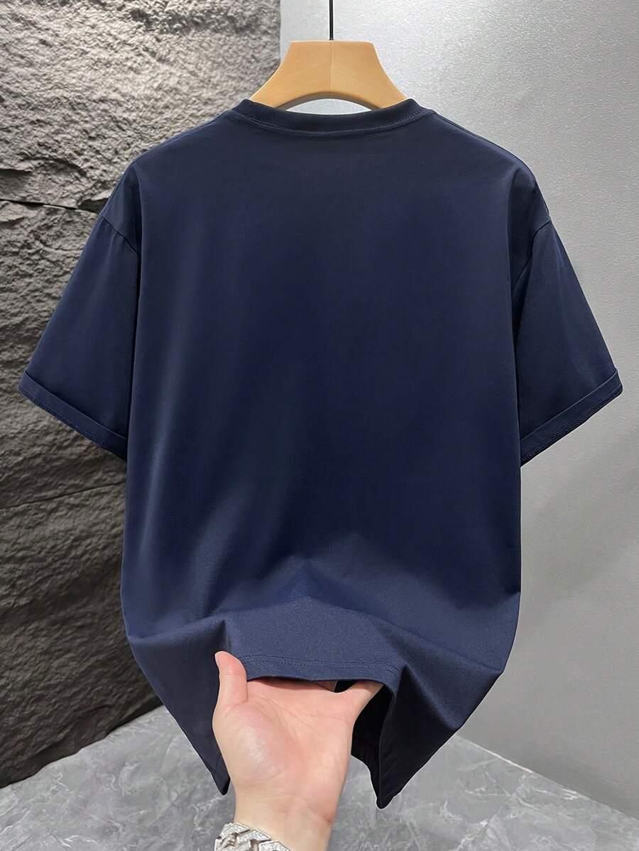 GRDR GRANATOWY T-SHIRT BASIC S06__S