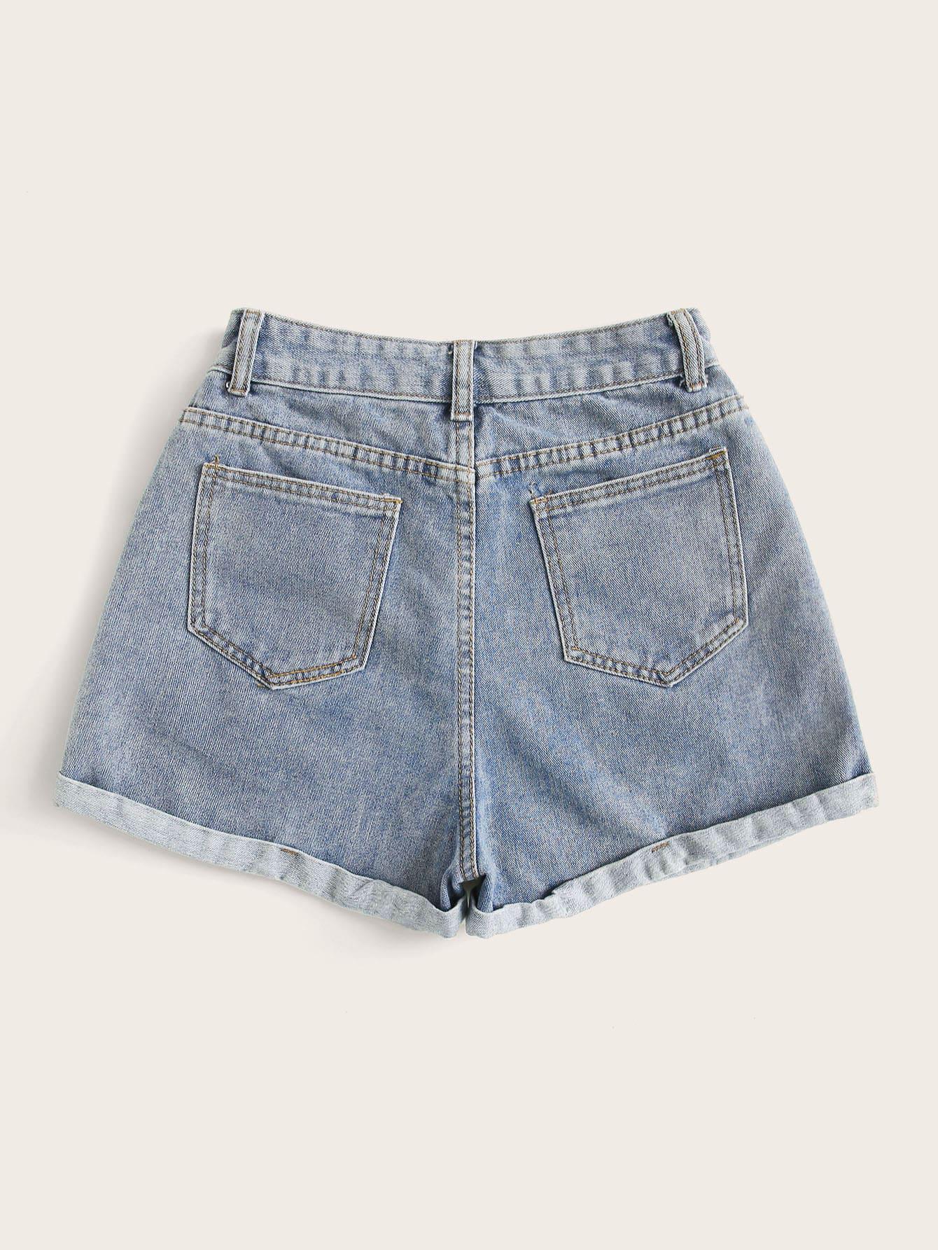 GLOWEVE NIEBIESKIE SPODENKI JEANS S06__L