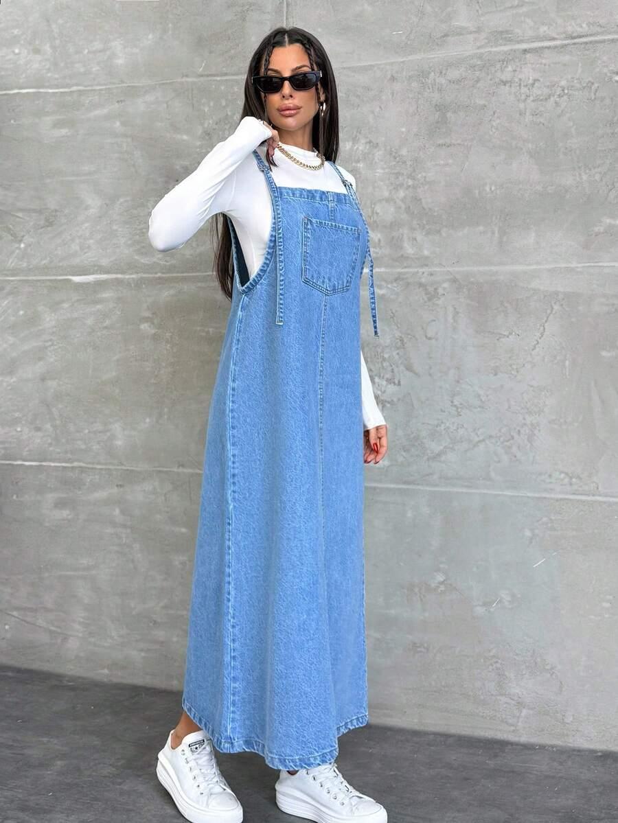 SHEIN MAXI SUKIENKA JEANS S06__S