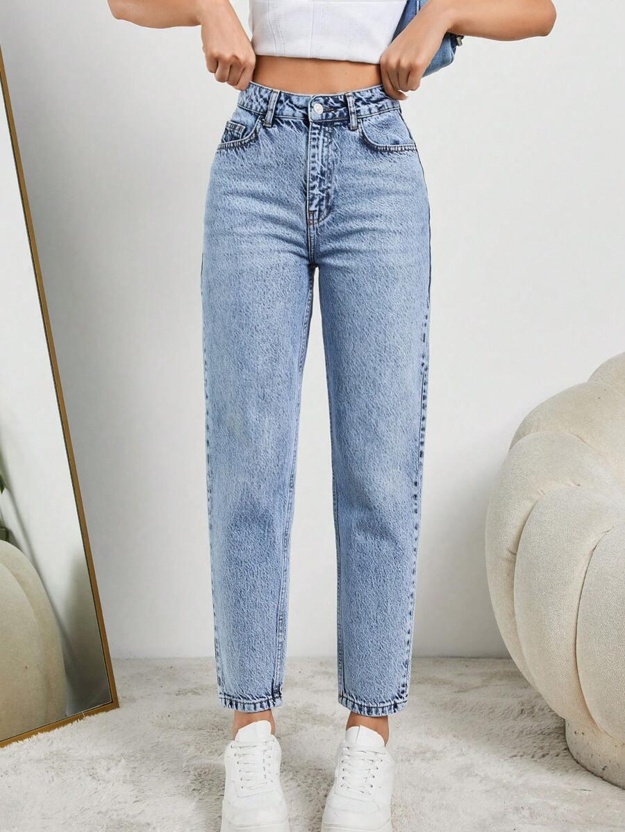 SHEIN NIEBIESKIE SPODNIE JEANSY S06__S