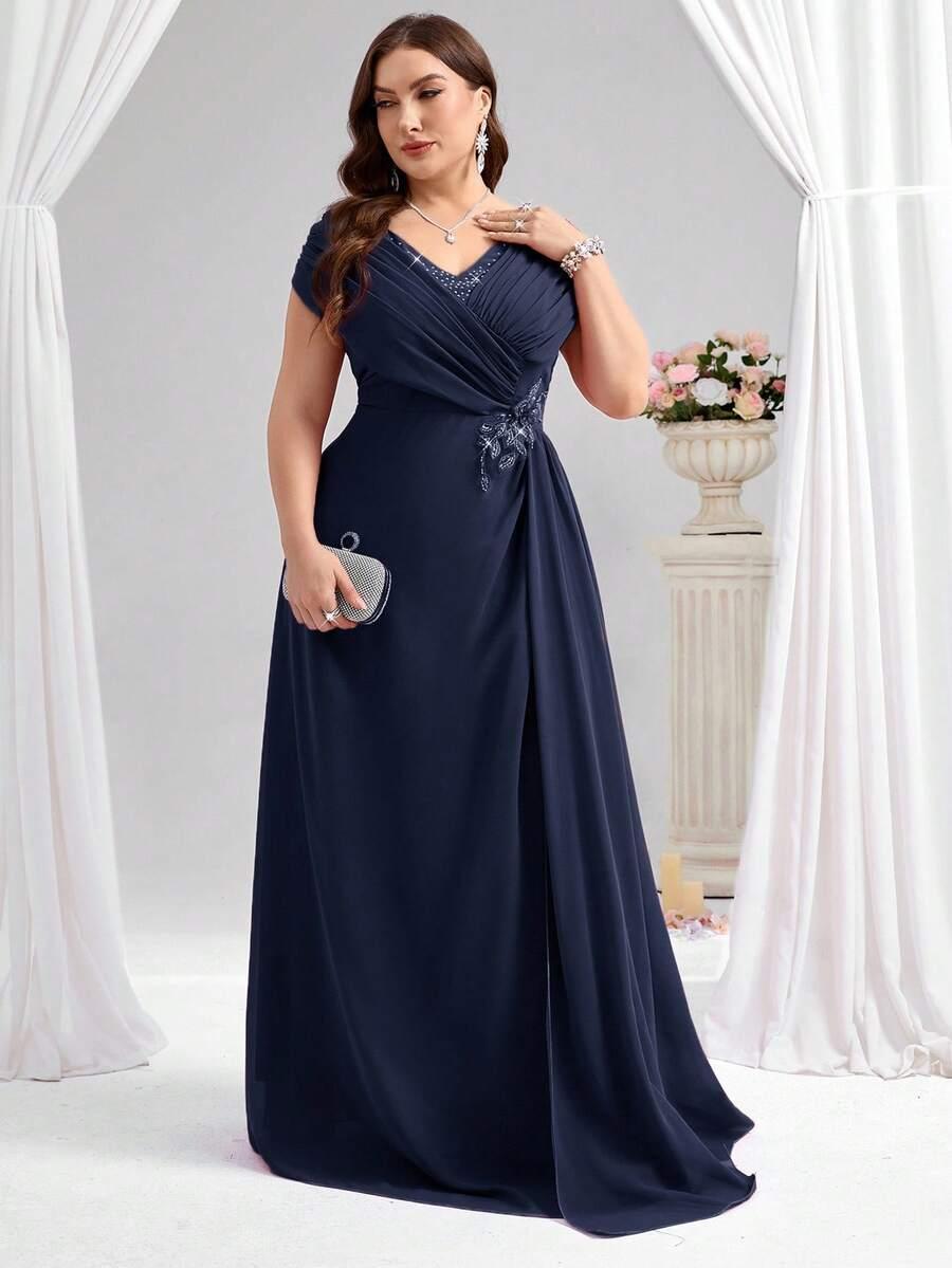 SHEIN GRANATOWA MAXI SUKIENKA S06__46