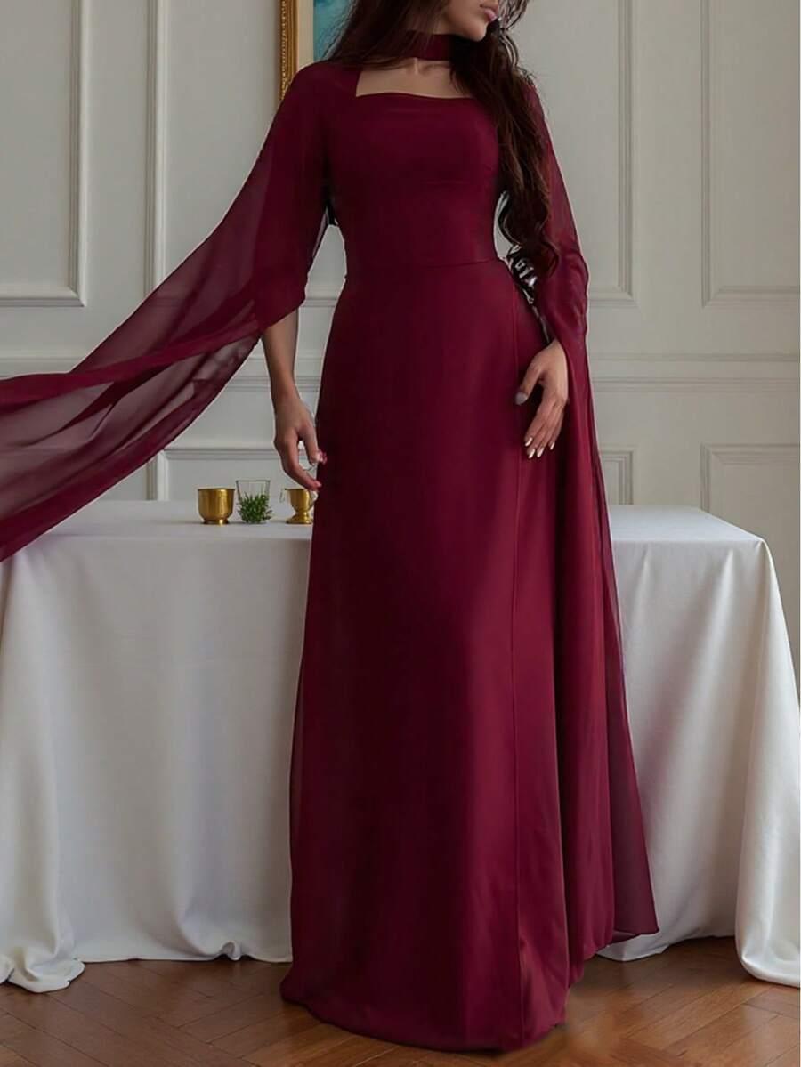 SHEIN BORDOWA MAXI SUKIENKA S06__M