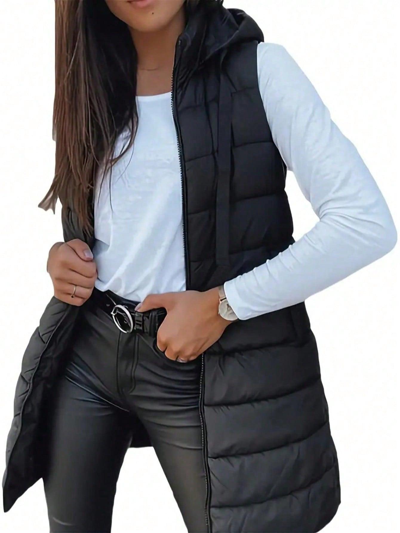 SHEIN CZARNA PIKOWANA KAMIZELKA W01__S