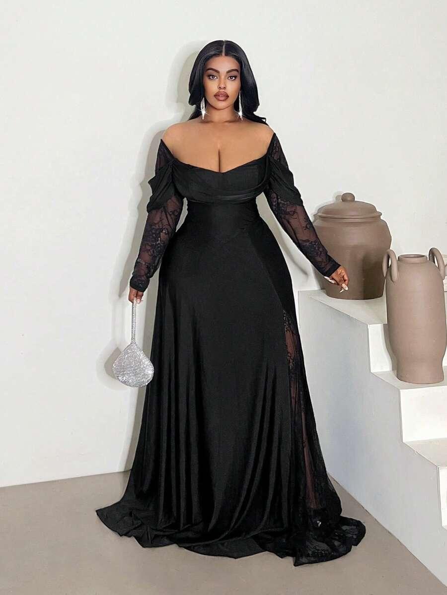 SHEIN CZARNA MAXI SUKIENKA S06__XXL