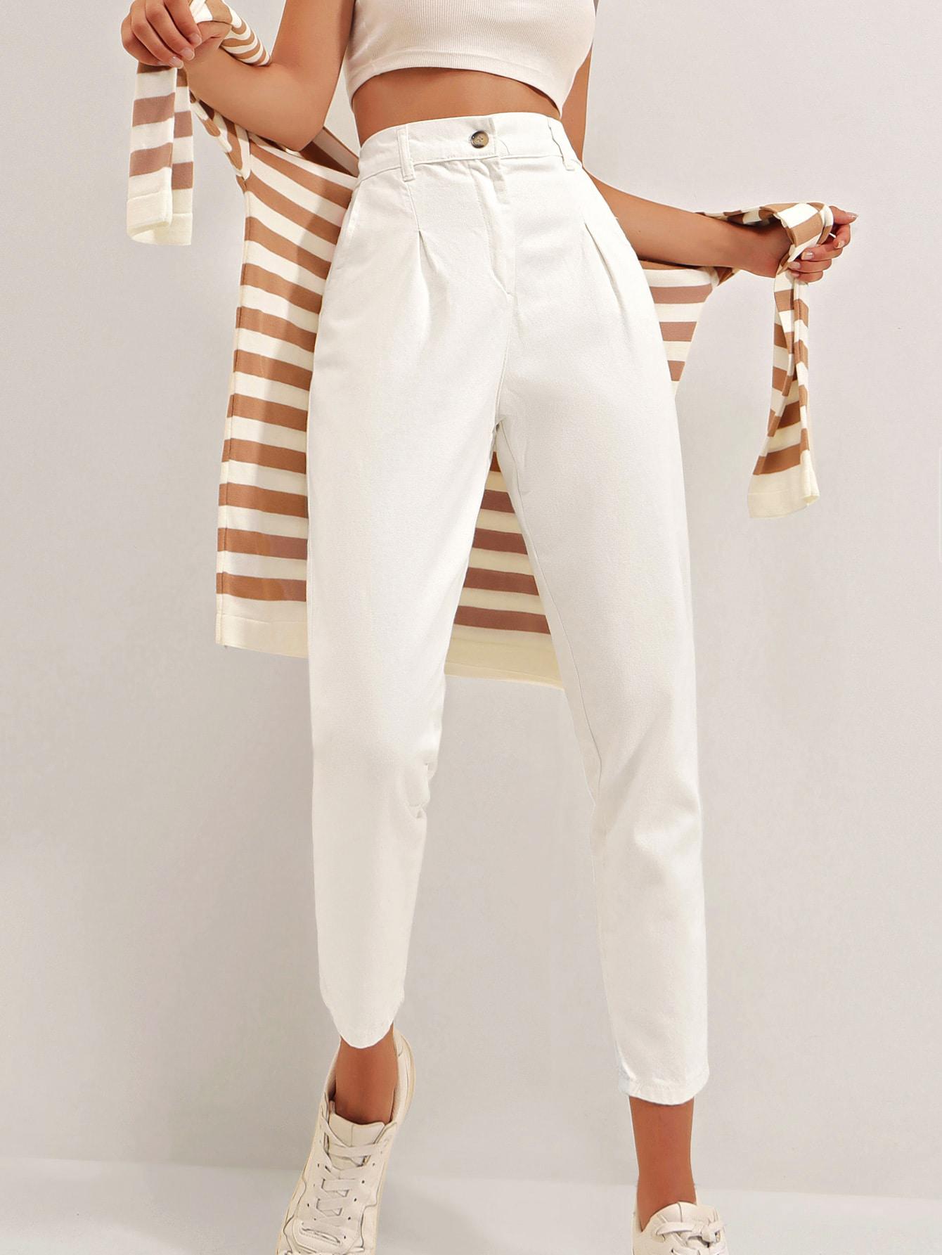 SHEIN BIAŁE SPODNIE JEANS S06__M