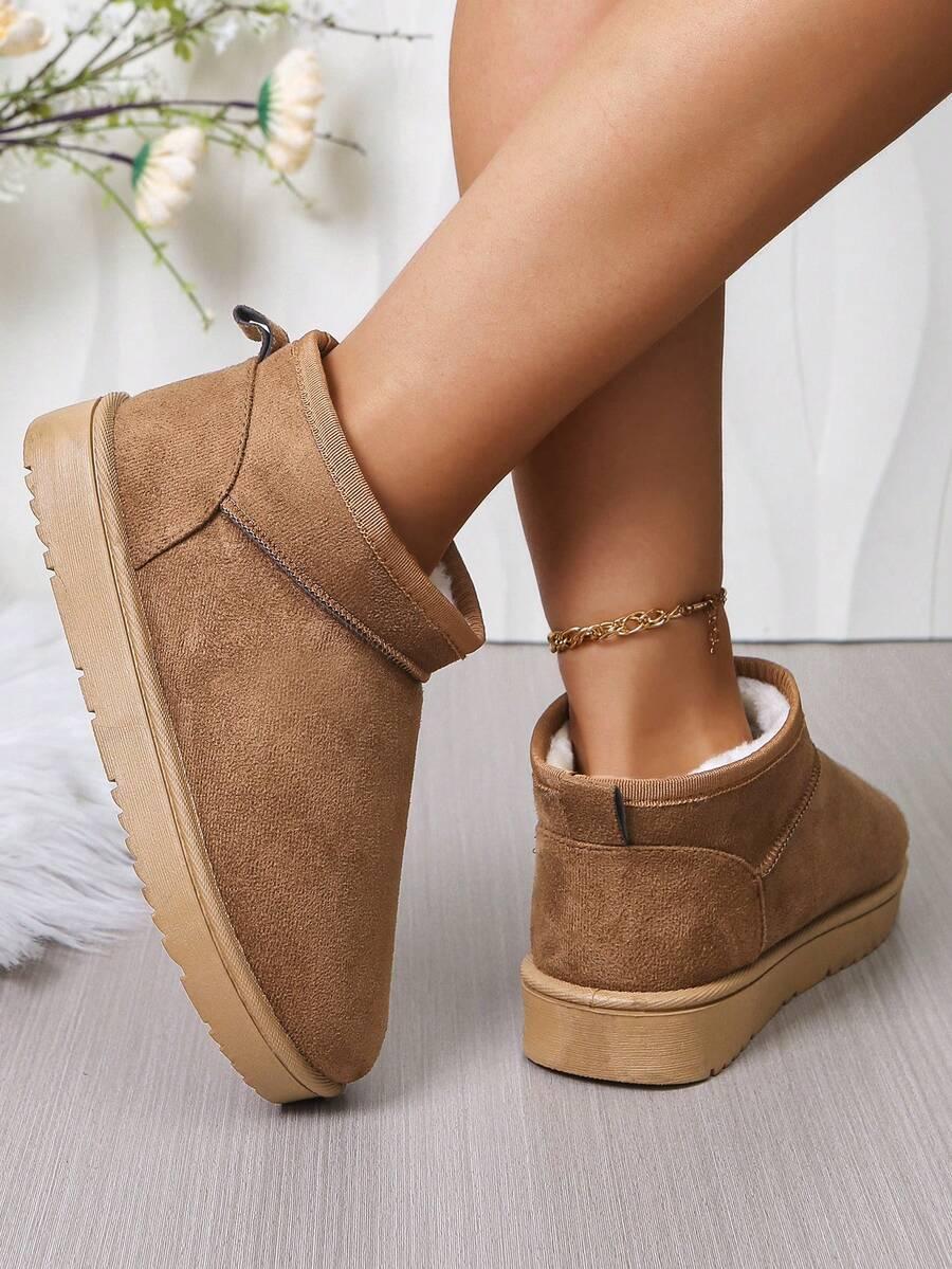 SHEIN BRĄZOWE WSUWANE ŚNIEGOWCE W01__40,5