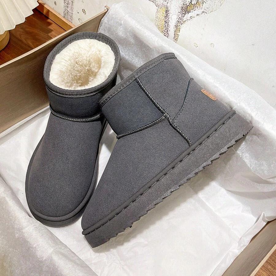 SHEIN SZARE ŚNIEGOWCE SZTUCZNE FUTRO W01__37,5