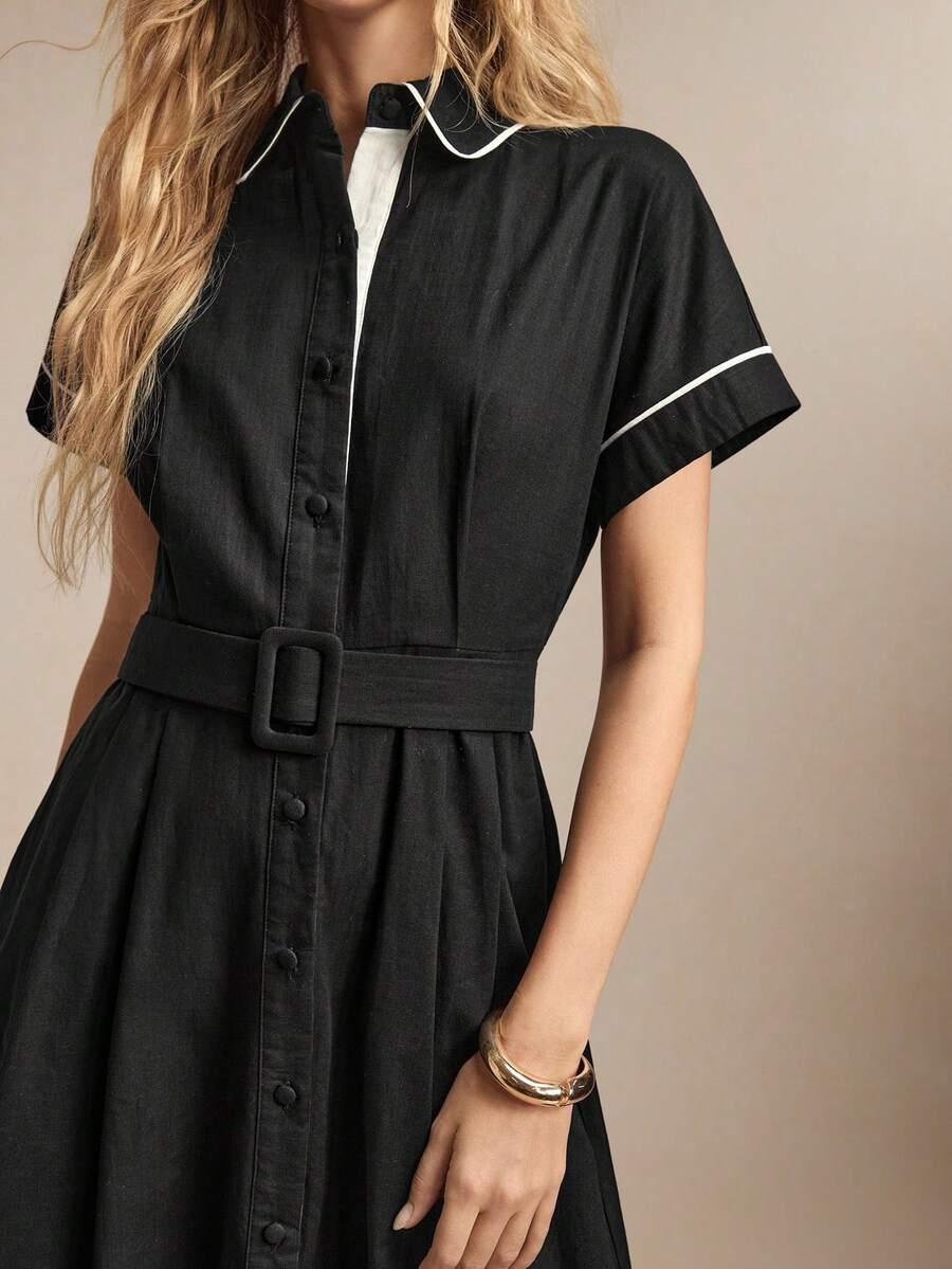 BIZCHIC CZARNA MIDI SUKIENKA S06__S