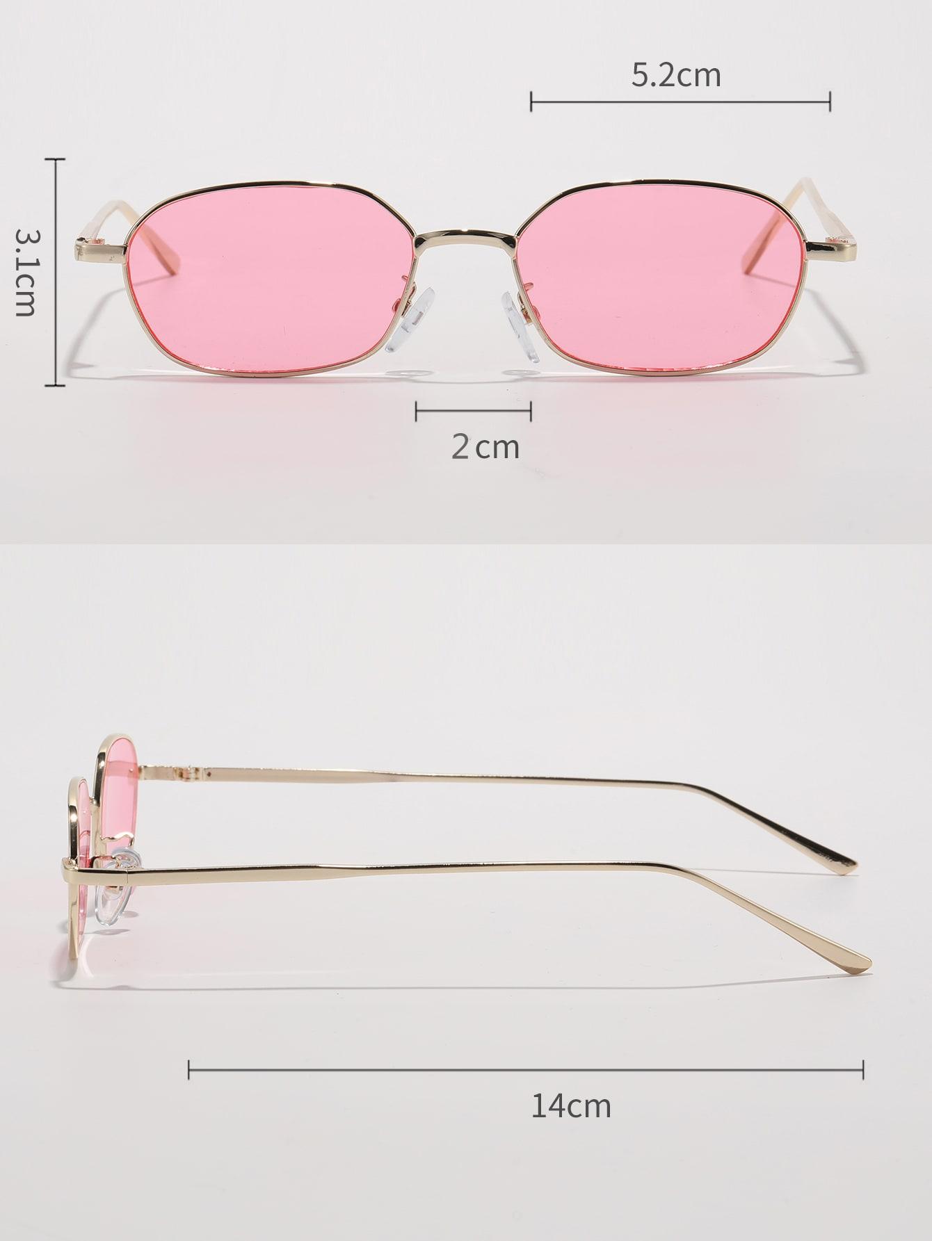 SHEIN OKULARY RÓŻOWE SZKŁA S07__