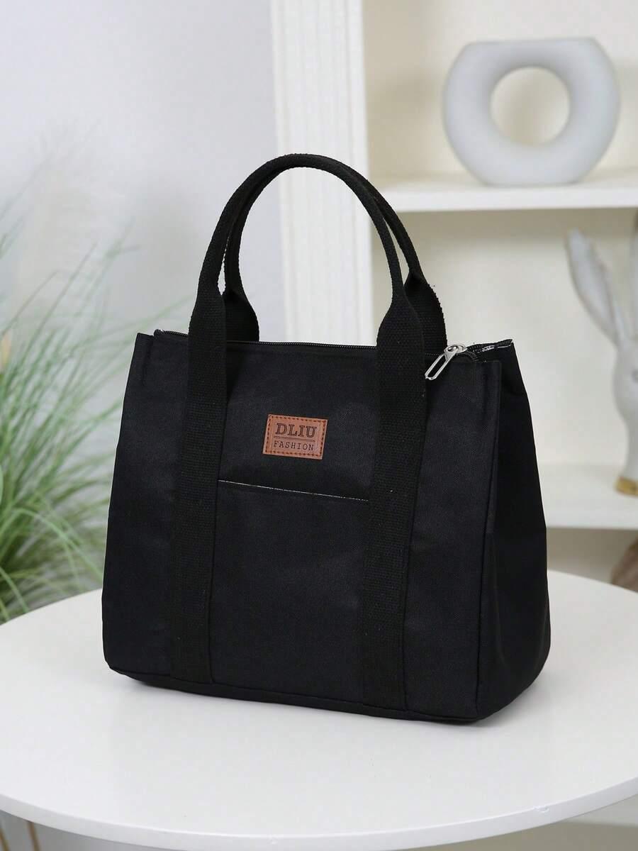 SHEIN CZARNA TERMICZNA TORBA S07__28X14X25CM