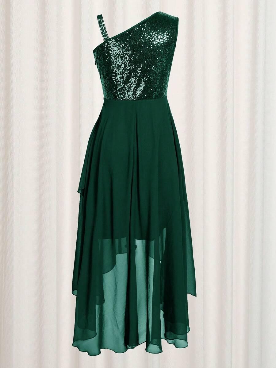 SHEIN ZIELONA SUKIENKA ZDOBIENIE S06__L