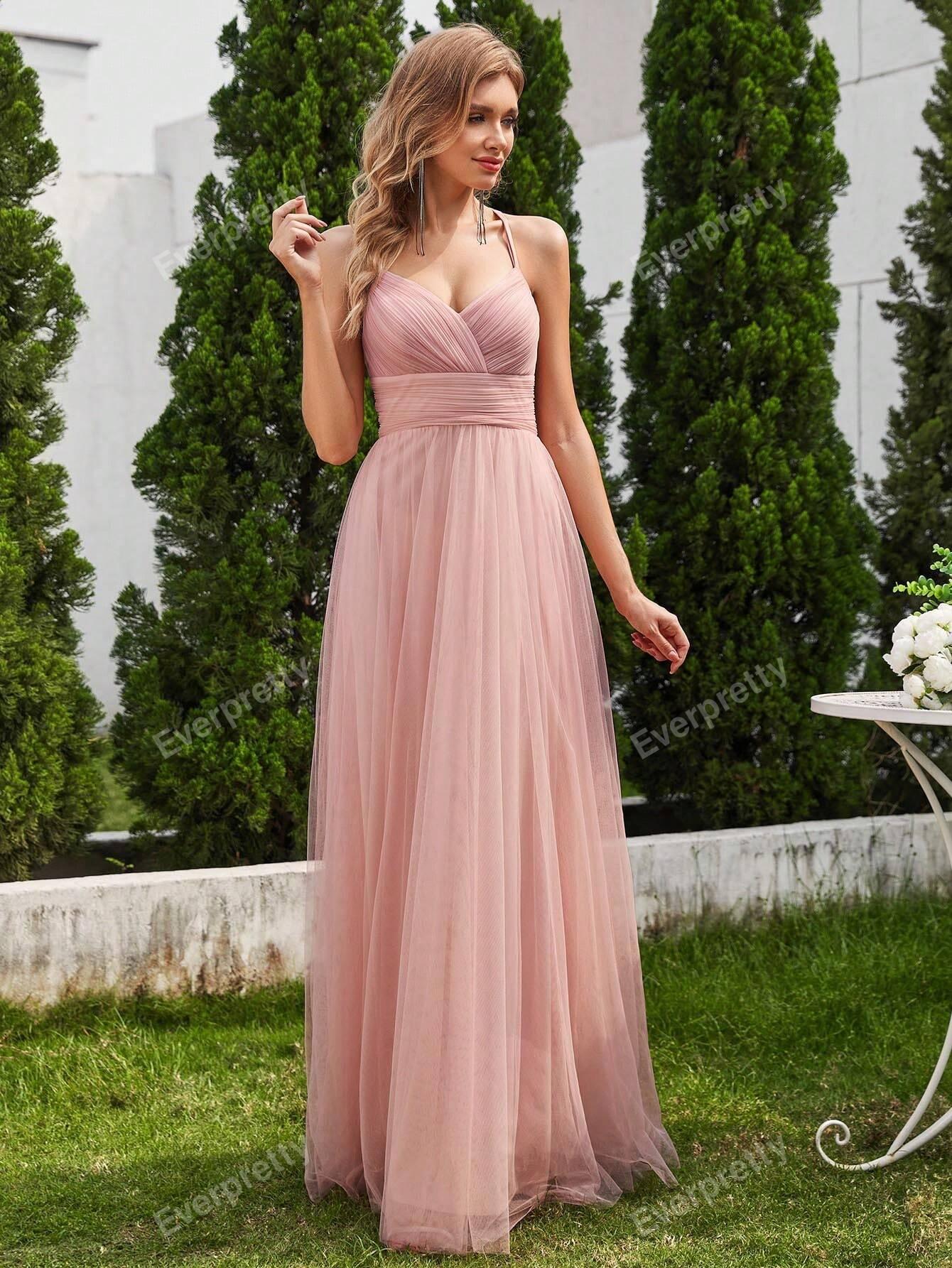 SHEIN RÓŻOWA MAXI SUKIENKA S06__XS