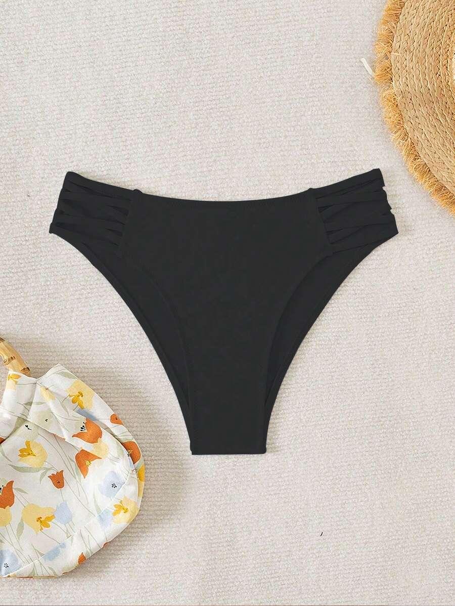 SHEIN CZARNY DÓŁ OD BIKINI S09__XL