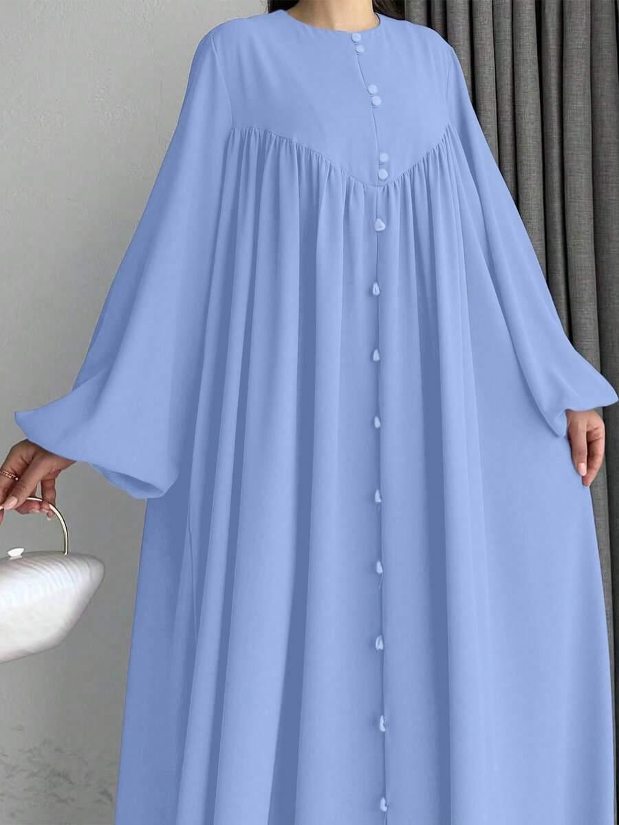 SHEIN NIEBIESKA MAXI SUKIENKA S06__OS