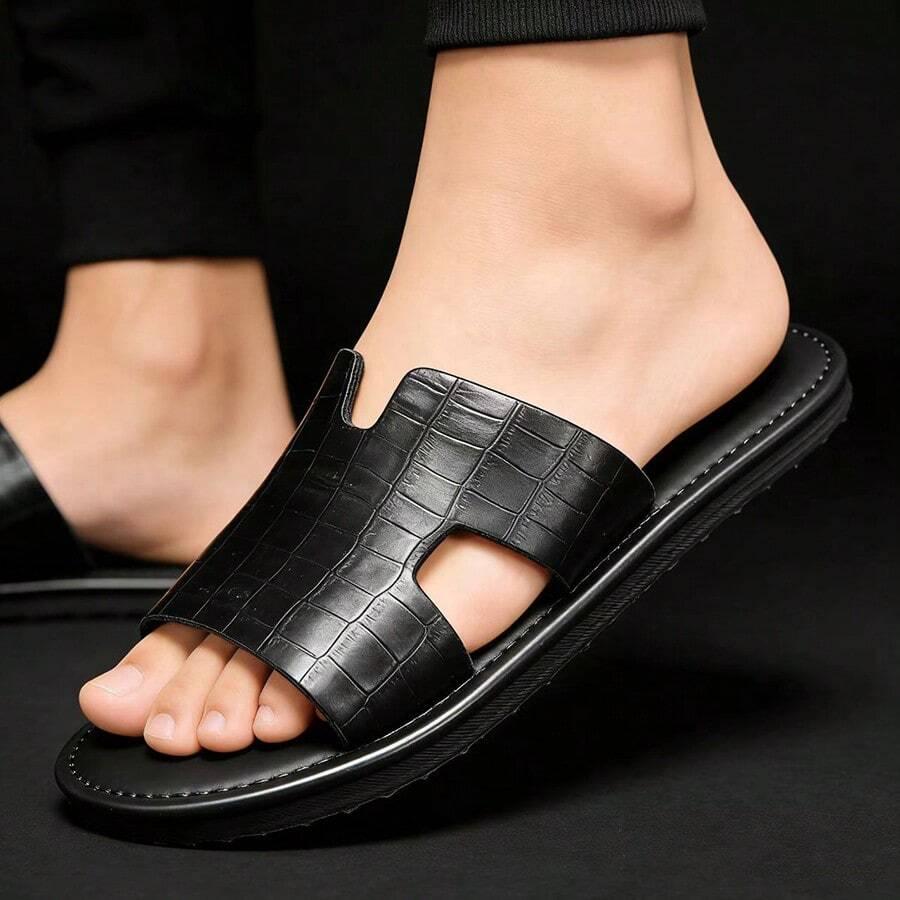 SHEIN CZARNE KLAPKI IMITACJA SKÓRY S06__46