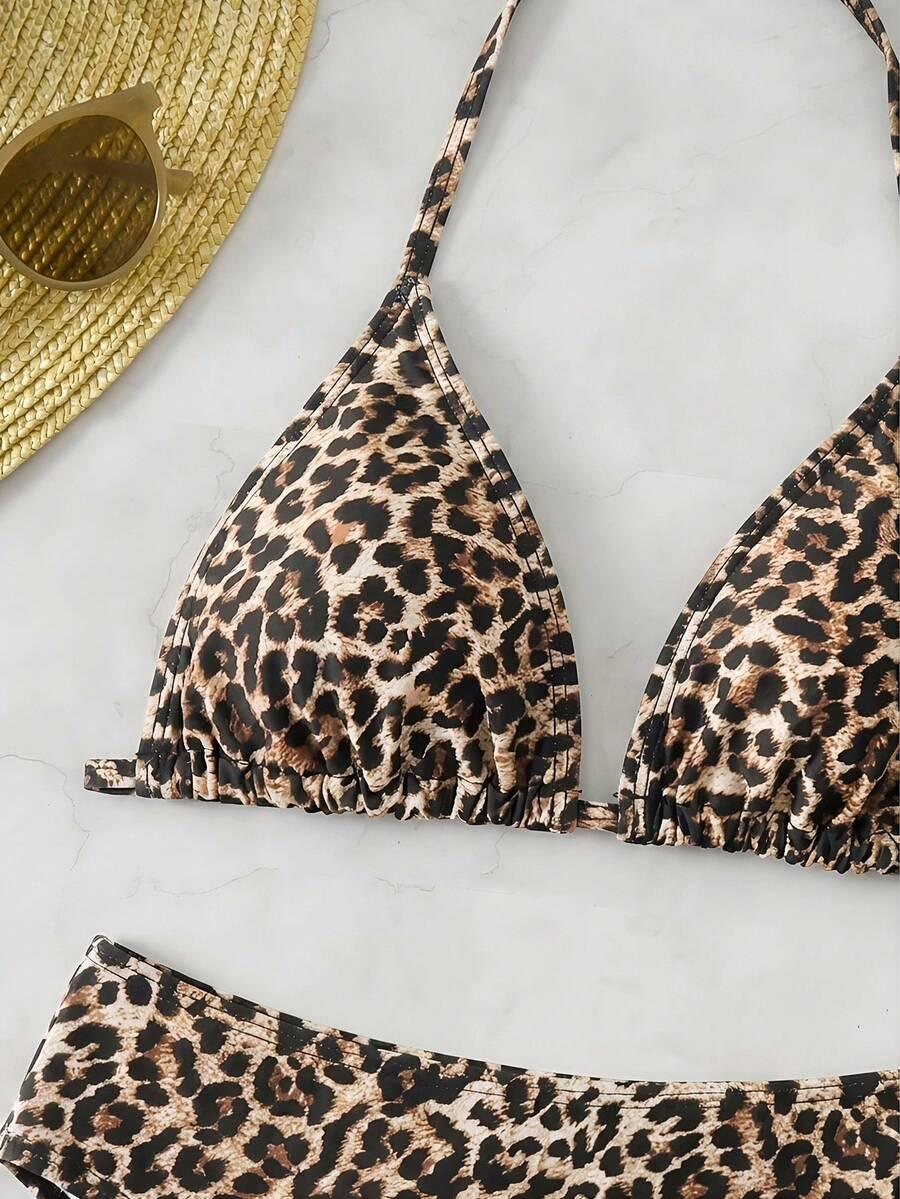 SHEIN DWUCZĘŚCIOWY STRÓJ KĄPIELOWY ANIMAL PRINT S09__166-170