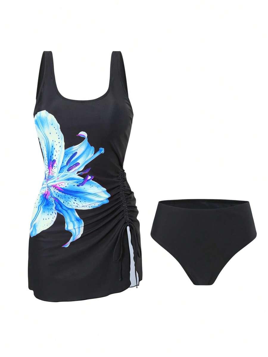 SHEIN DWUCZĘŚCIOWY STRÓJ KĄPIELOWY WZÓR PRINT S09__XL