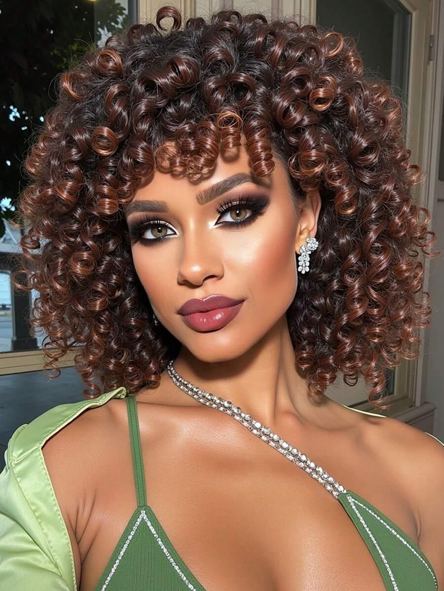 SHEIN PERUKA KRĘCONE SYNTETYCZNE WŁOSY S07