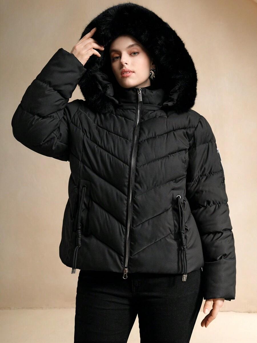 SHEIN CZARNA KURTKA KAPTUR W01__50