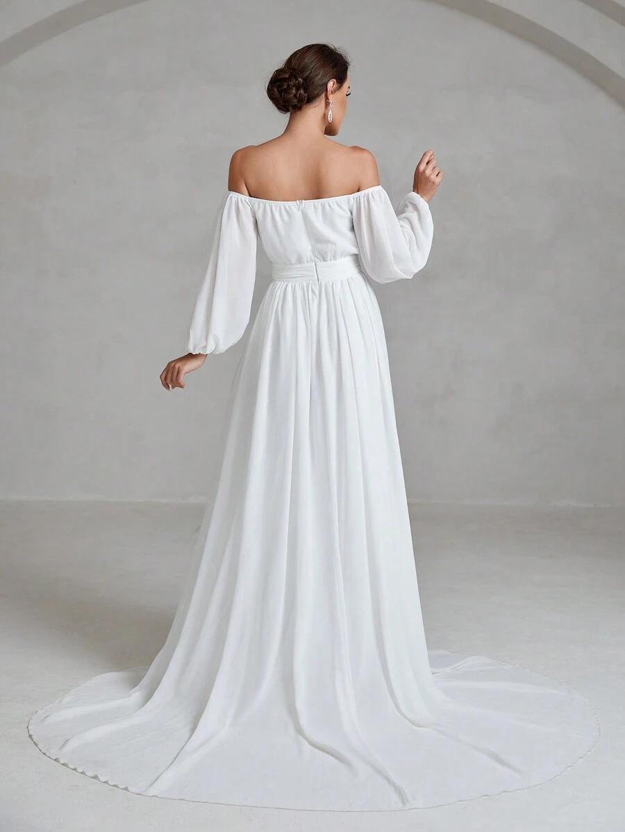 SHEIN BIAŁA SUKNIA ŚLUBNA S06__38