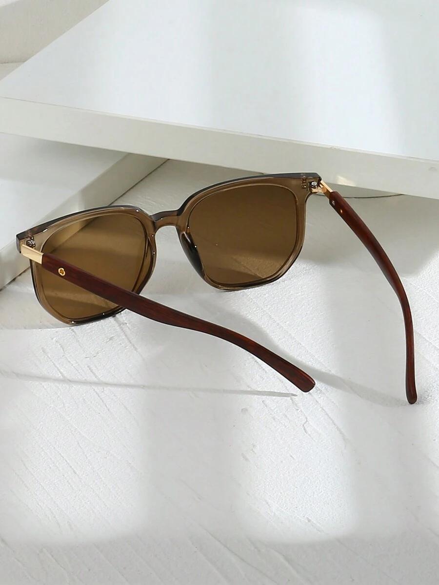 SHEIN BRĄZOWE OKULARY PRZECIWSŁONECZNE S07