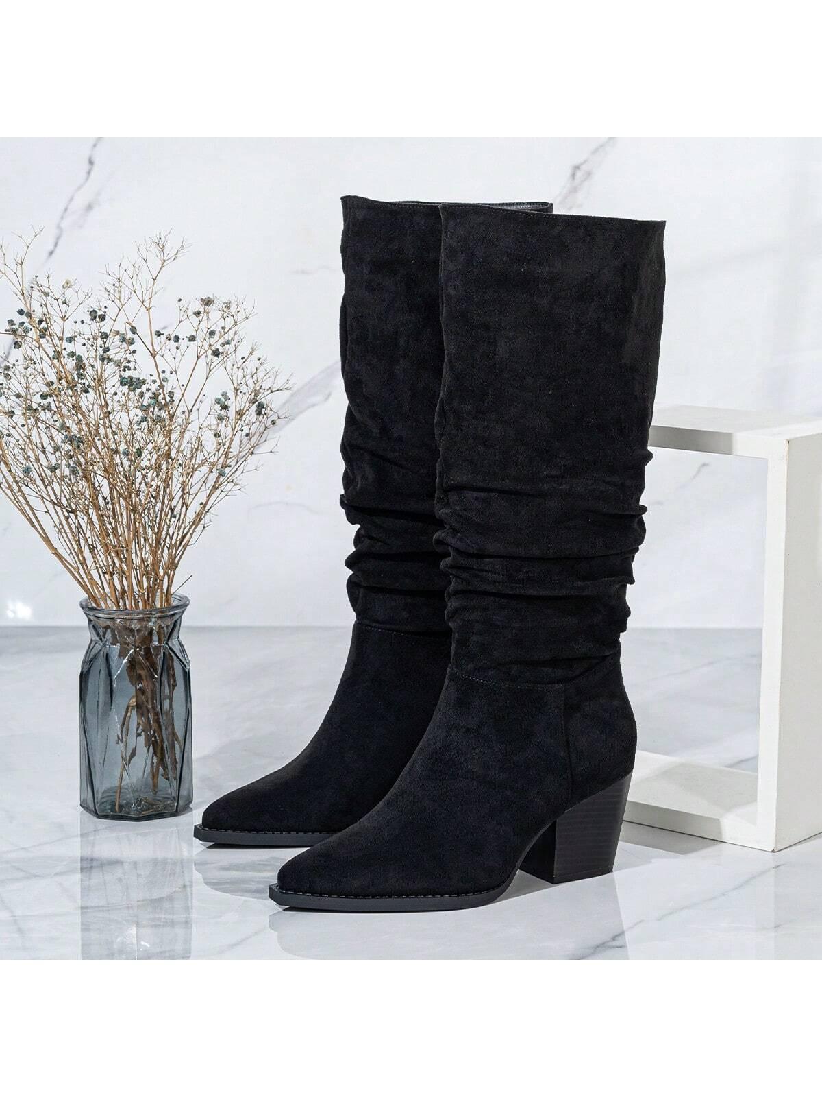SHEIN CZARNE KOZAKI ZAMSZOWE W01__42