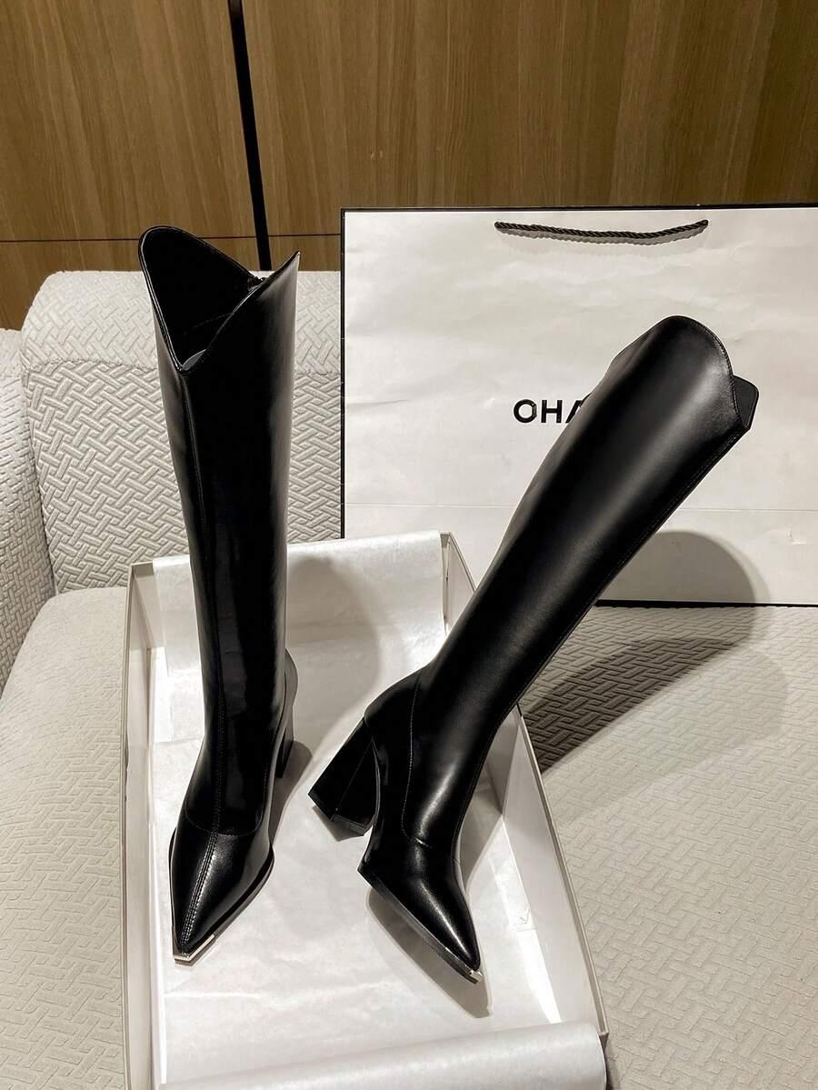SHEIN CZARNE KOZAKI IMITACJA SKÓRY W01__36,5